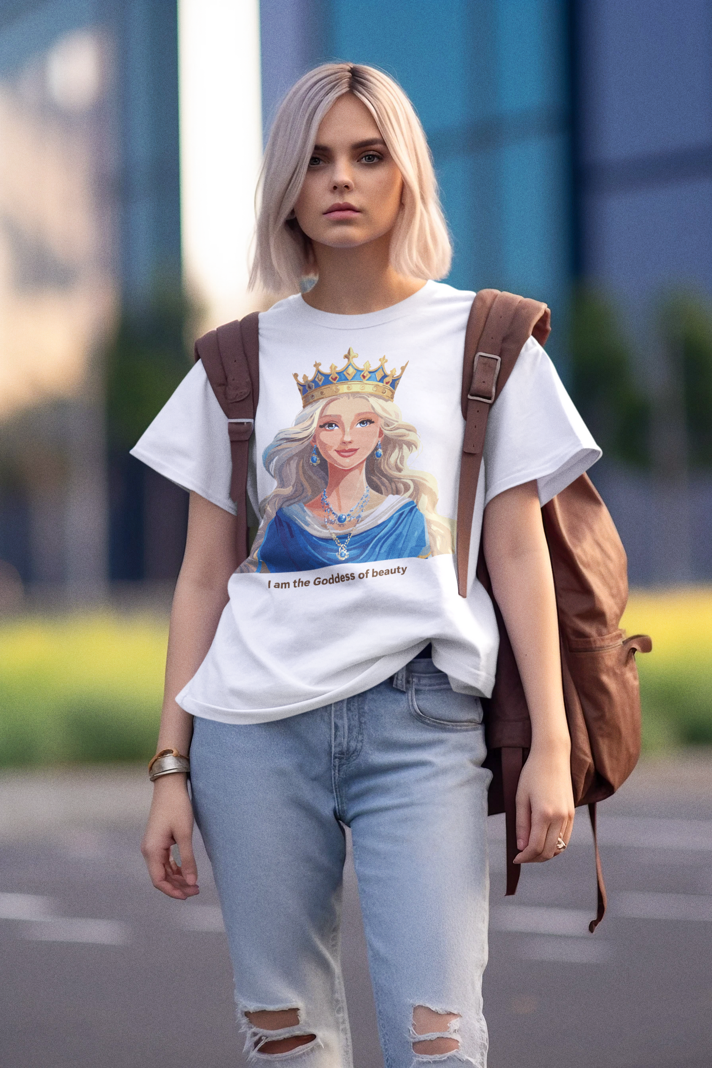 Goddess Graphic Tee Unisex Short Sleeve Original Art by Retro2Nova Premium Cotton
