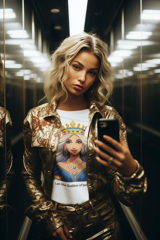 Goddess Shirt Unisex Graphic Tee Cotton Short Sleeve Vintage Inspired Original Art Retro2Nova