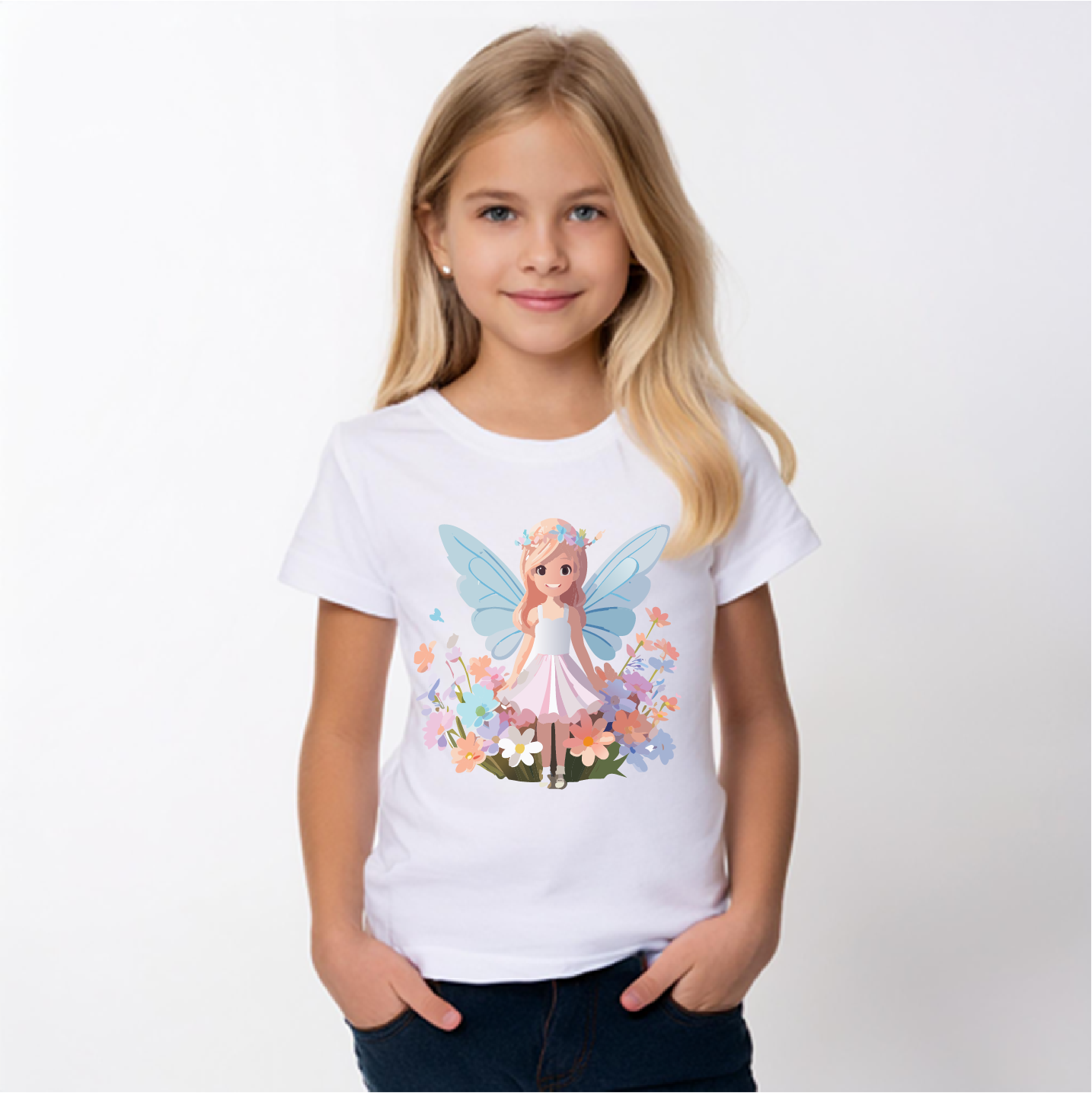 Enchanting Fairy Floral Youth Short Sleeve Tee - Perfect for Spring Celebrations (9-14)