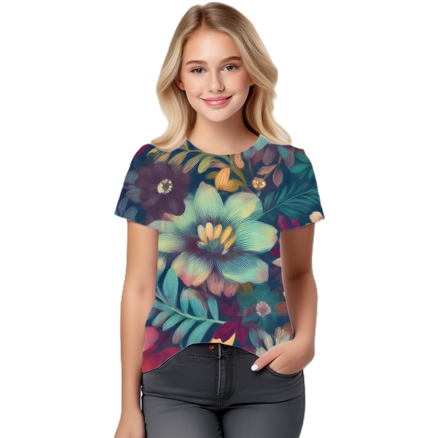 Unisex Floral Shirt, Floral Tee Shirt