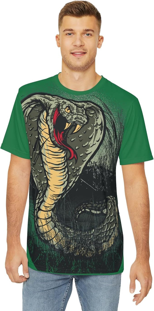 Be Cool Graphic T-Shirt, Art Design Poly Shirt, All Over Print Graphic Tee, Cool Print T-Shirt, Scary Animals Tees