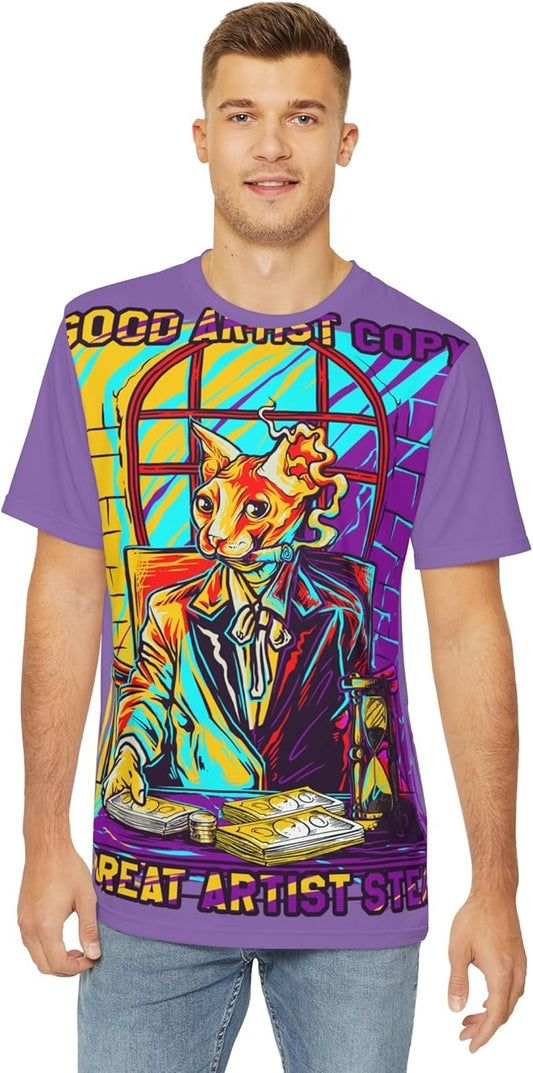 Be3 Fun Graphic T-Shirt, Art Design Poly Shirt, All Over Print Graphic Tee, Funny Print T-Shirt, Funny Animals Tees