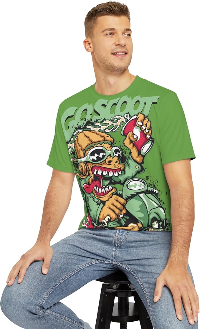 Be6 Fun Graphic T-Shirt, Art Design Poly Shirt, All Over Print Graphic Tee, Funny Print T-Shirt, Funny Art Tees