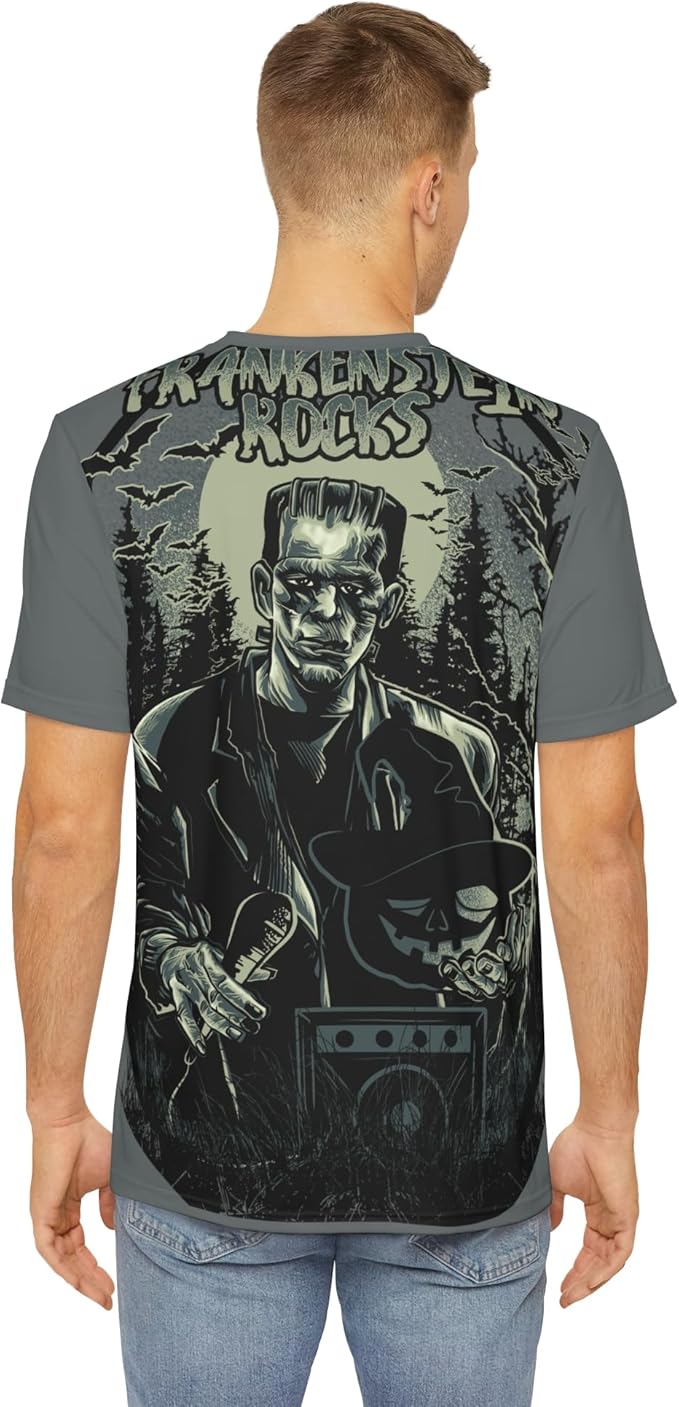 Be7 Fun Graphic T-Shirt, Art Design Poly Shirt, All Over Print Graphic Tee, Funny Print T-Shirt, Funny Monsters Tees