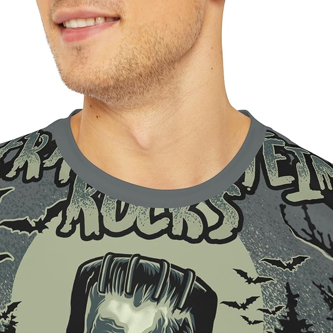 Be7 Fun Graphic T-Shirt, Art Design Poly Shirt, All Over Print Graphic Tee, Funny Print T-Shirt, Funny Monsters Tees