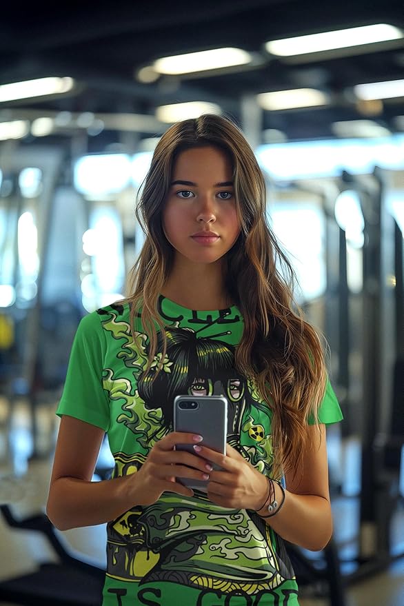 Be10 Fun Graphic T-Shirt, Art Design Poly Shirt, All Over Print Graphic Tee, Funny Print T-Shirt, Funny Cartoon Tee