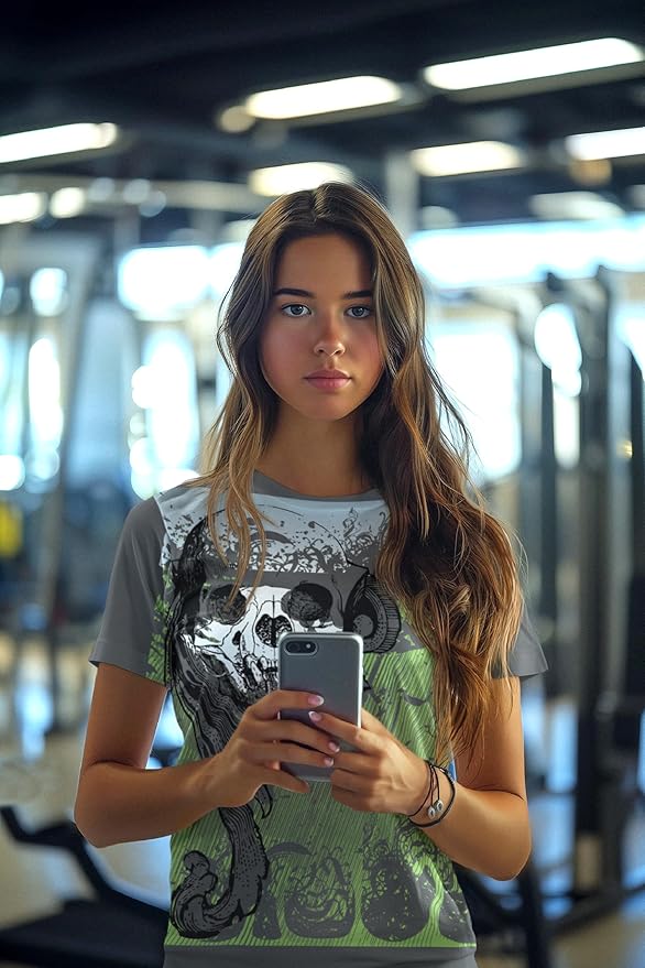 Be14 Fun Graphic T-Shirt, Art Design Poly Shirt, All Over Print Graphic Tee, Funny Print T-Shirt, Funny Cartoon Tee