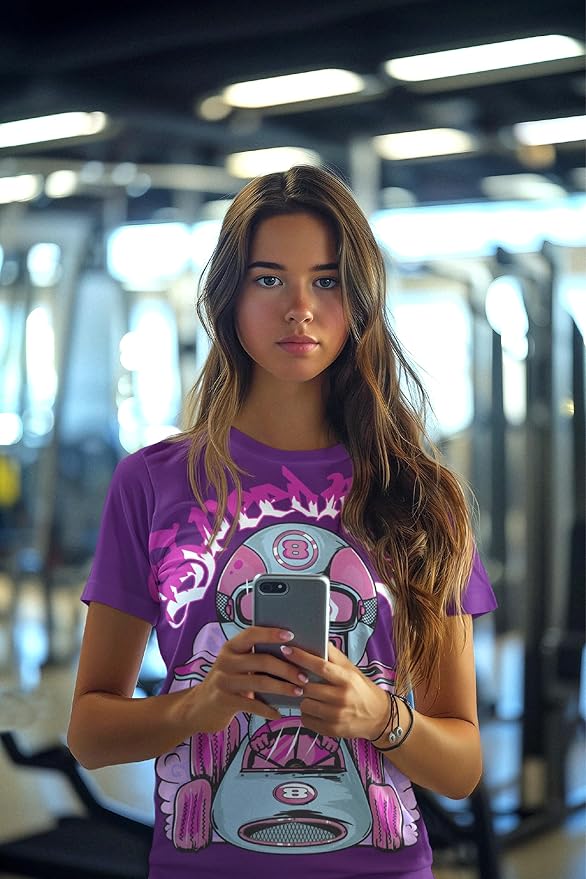 Be19 Fun Graphic T-Shirt, Art Design Poly Shirt, All Over Print Graphic Tee, Funny Print T-Shirt, Funny Cartoon Tee