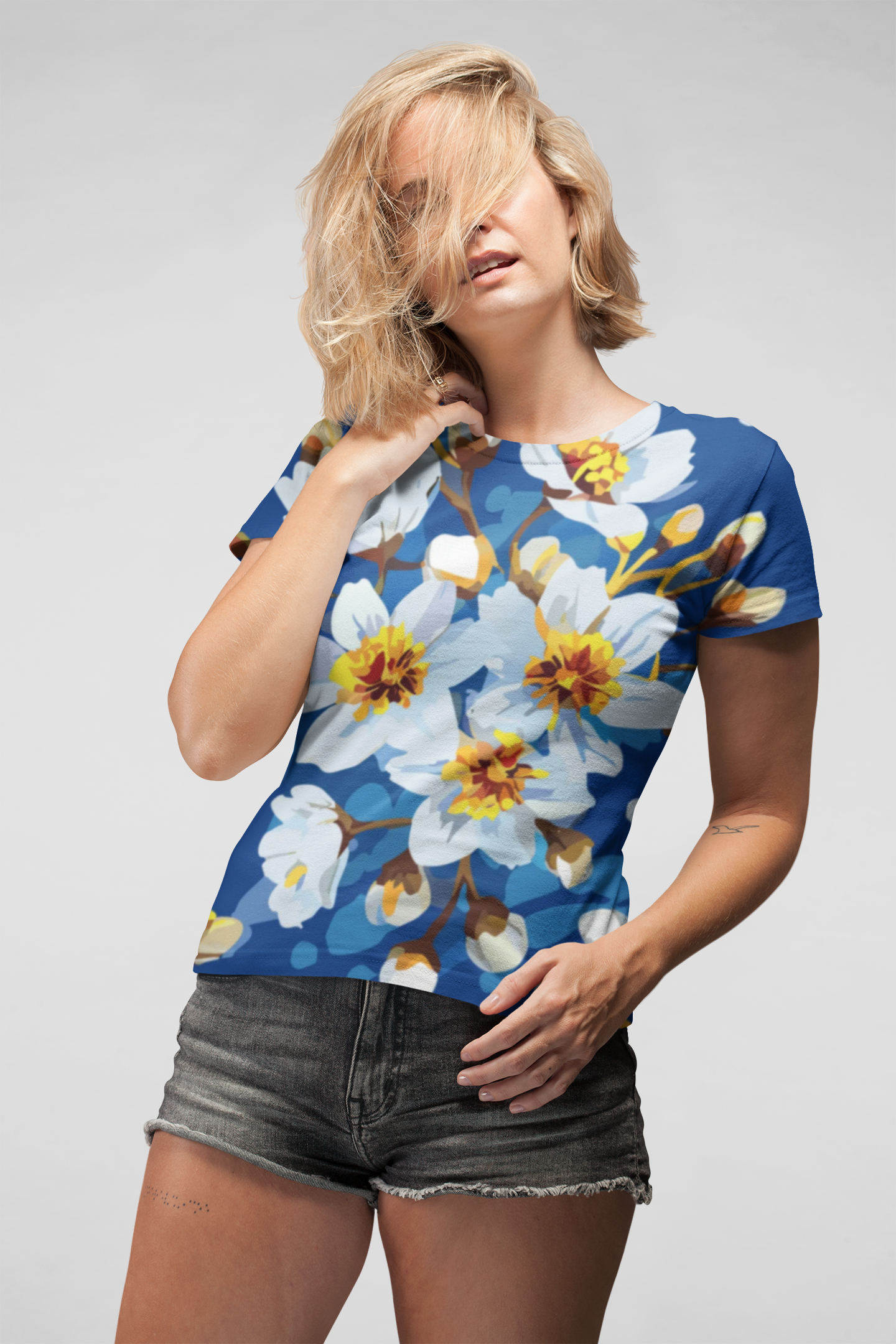 Unisex Floral Shirt, Floral Tee Shirt, Floral T-Shirt, T Shirt with Flowers 2