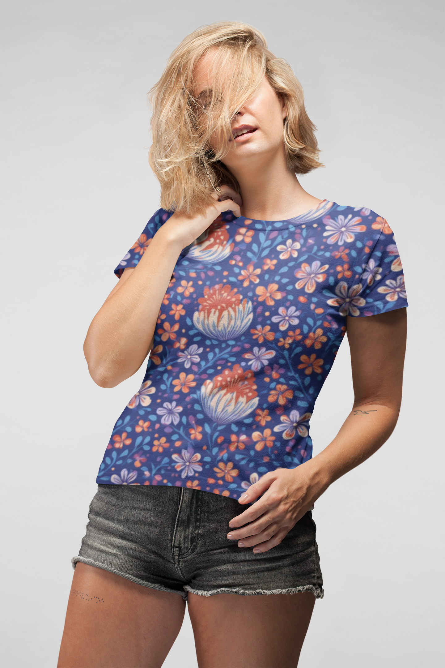 Unisex Floral Shirt, Floral Tee Shirt, Floral T-Shirt, T Shirt with Flowers 3