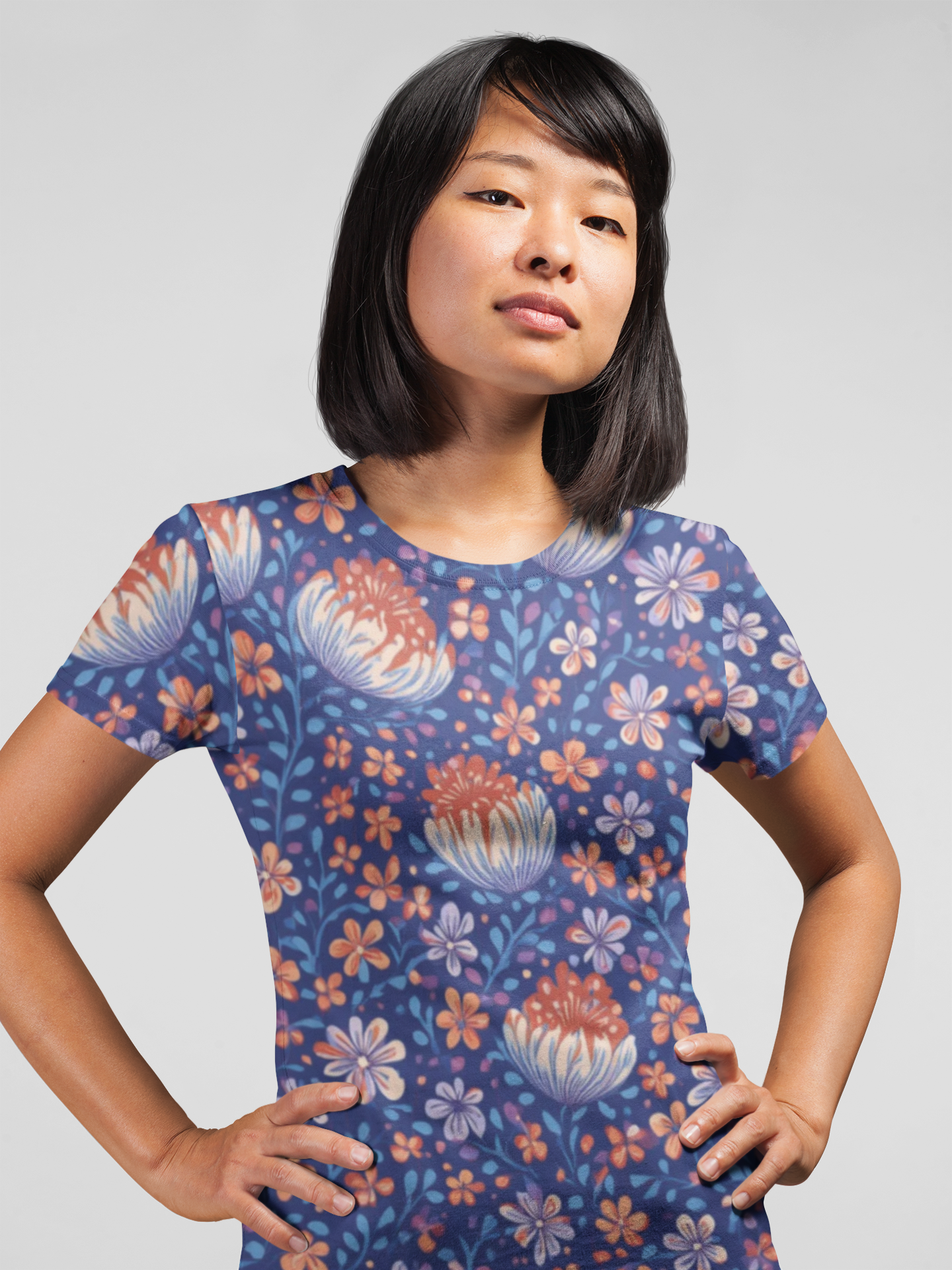 Unisex Floral Shirt, Floral Tee Shirt, Floral T-Shirt, T Shirt with Flowers 3