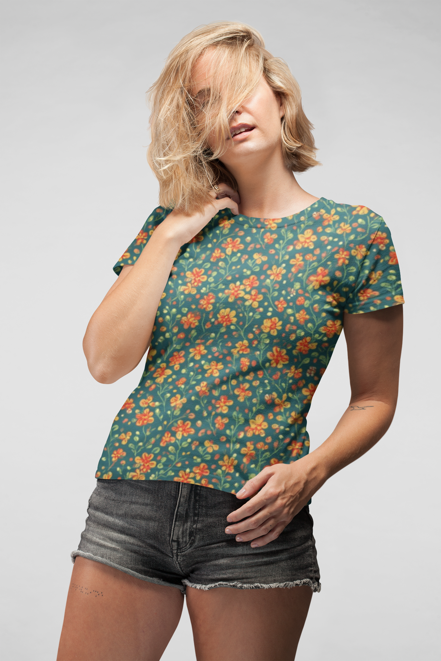 Unisex Floral Shirt, Floral Tee Shirt, Floral T-Shirt, T Shirt with Flowers 4