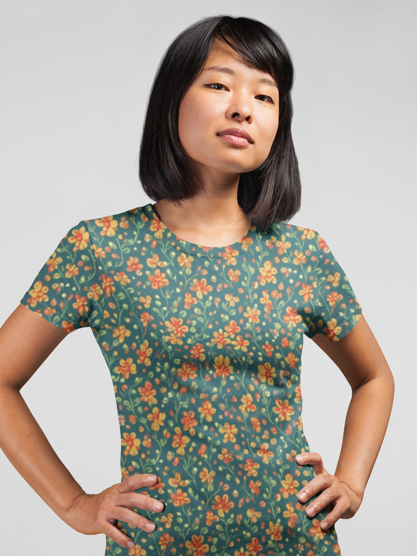 Unisex Floral Shirt, Floral Tee Shirt, Floral T-Shirt, T Shirt with Flowers 4