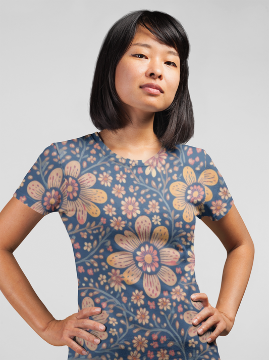 Unisex Floral Shirt, Floral Tee Shirt, Floral T-Shirt, T Shirt with Flowers 5