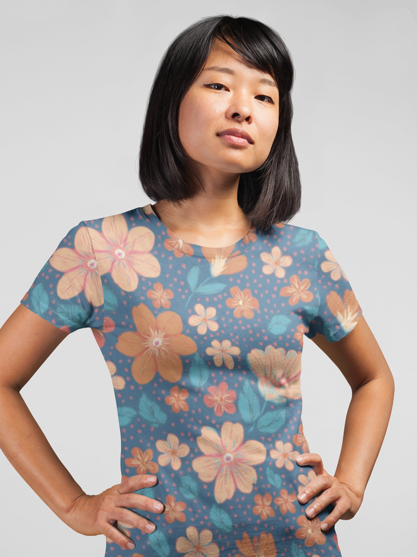 Unisex Floral Shirt, Floral Tee Shirt, Floral T-Shirt, T Shirt with Flowers 7