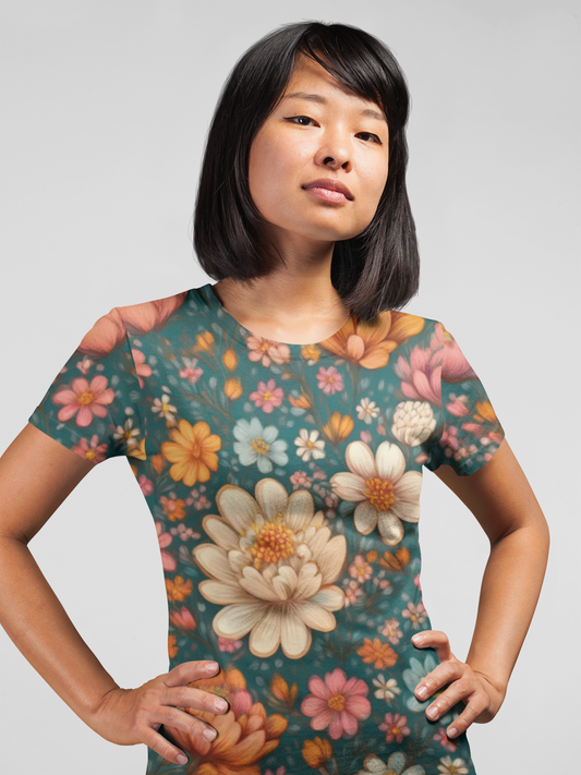 Unisex Floral Shirt, Floral Tee Shirt, Floral T-Shirt, T Shirt with Flowers 8