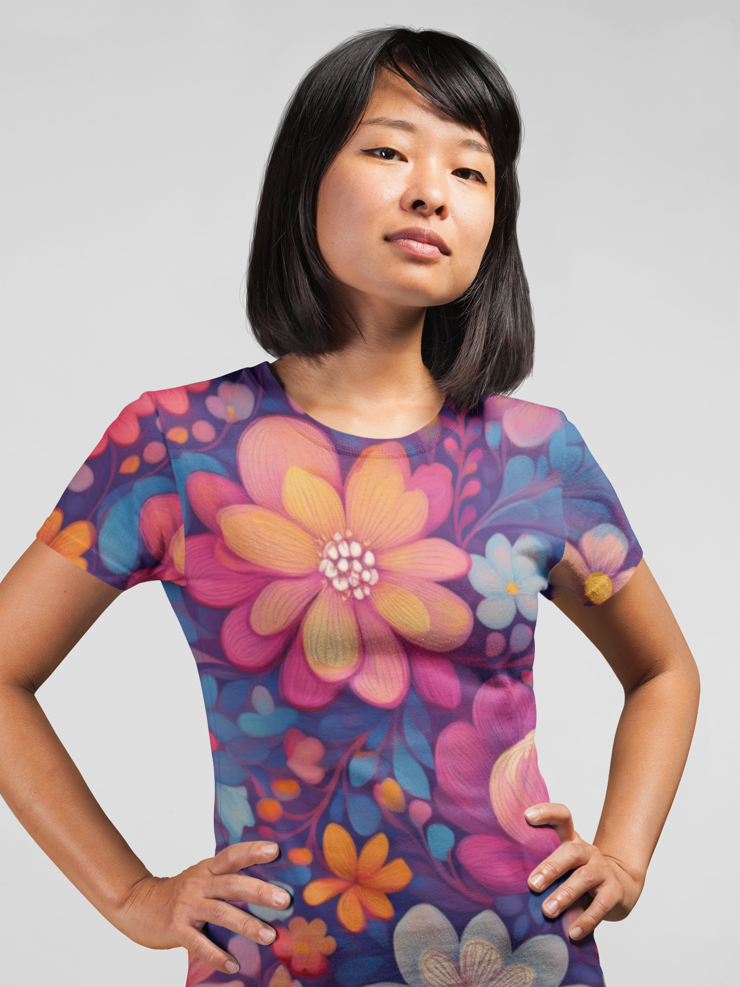 Unisex Floral Shirt, Floral Tee Shirt, Floral T-Shirt, T Shirt with Flowers 9