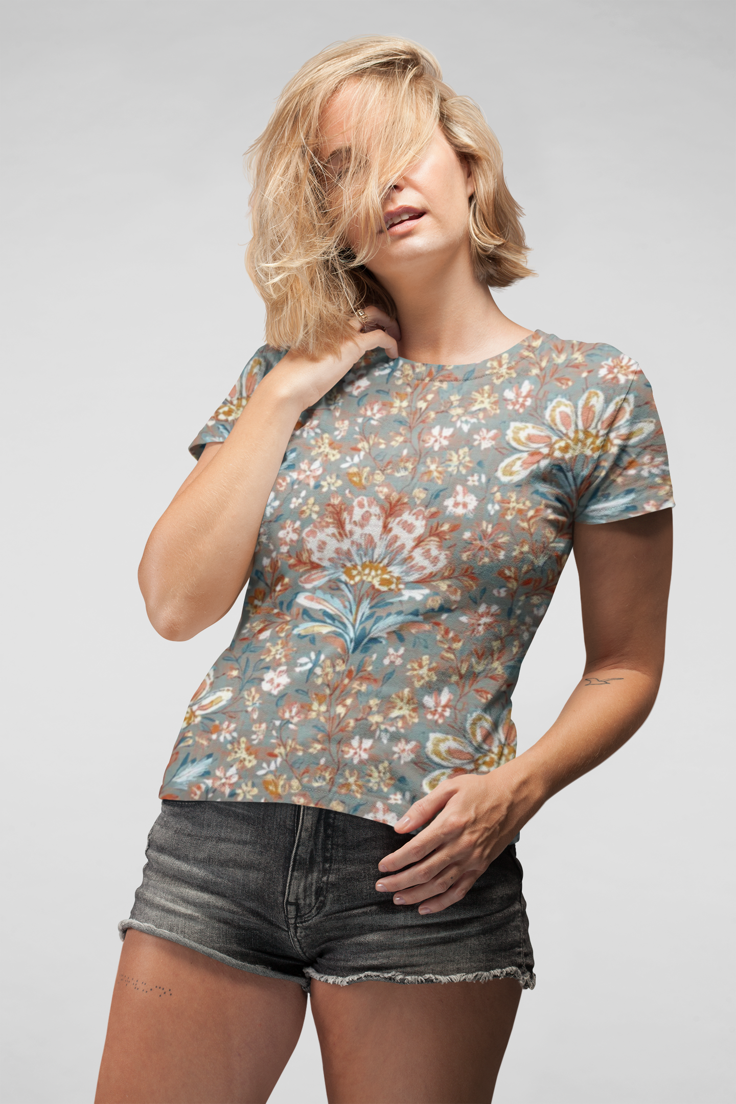 Unisex Floral Shirt, Floral Tee Shirt, Floral T-Shirt, T Shirt with Flowers 10