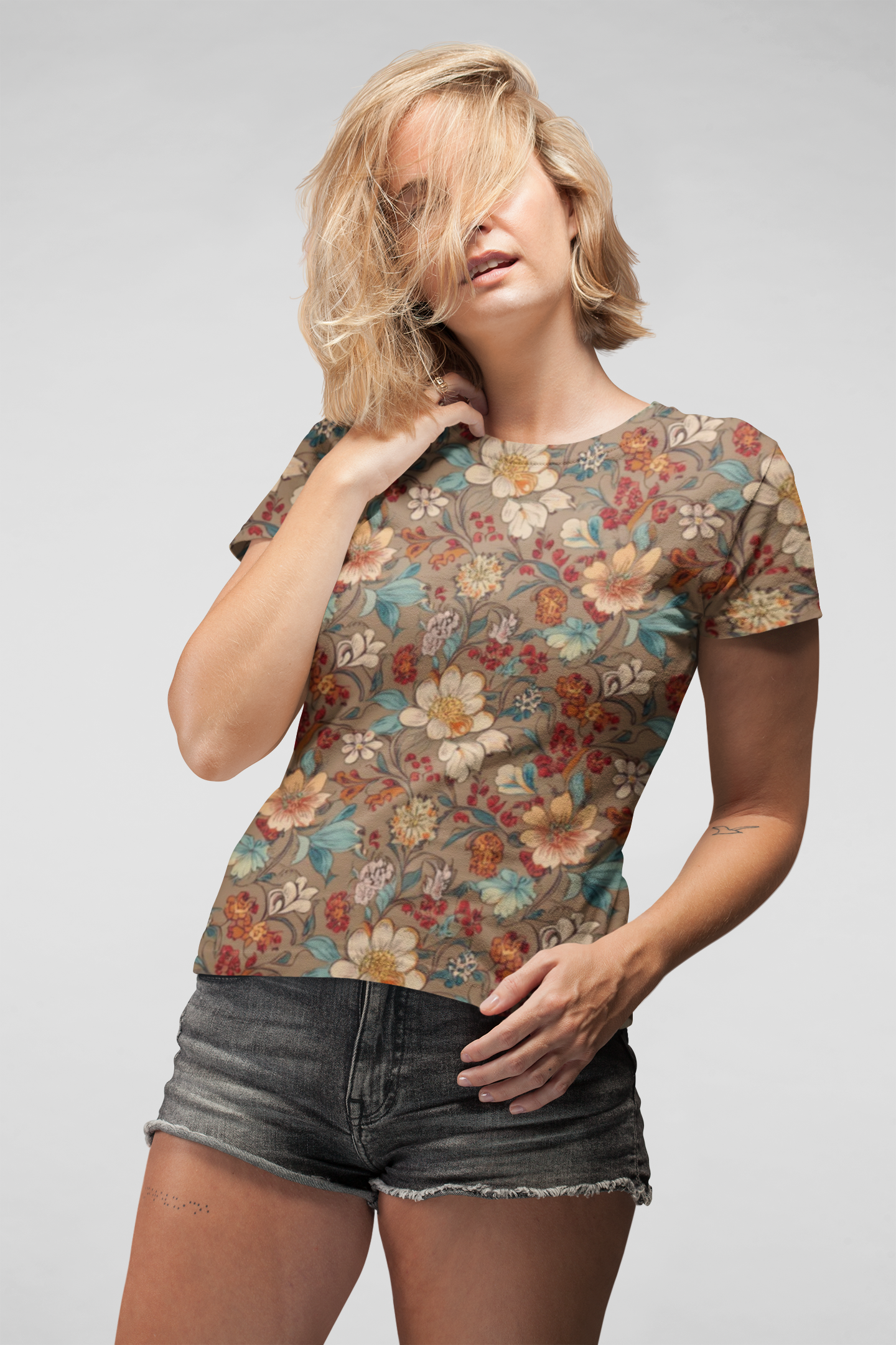 Unisex Floral Shirt, Floral Tee Shirt, Floral T-Shirt, T Shirt with Flowers 12