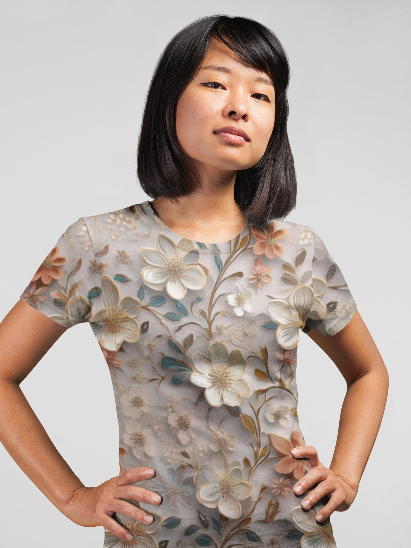 Unisex Floral Shirt, Floral Tee Shirt, Floral T-Shirt, T Shirt with Flowers 13