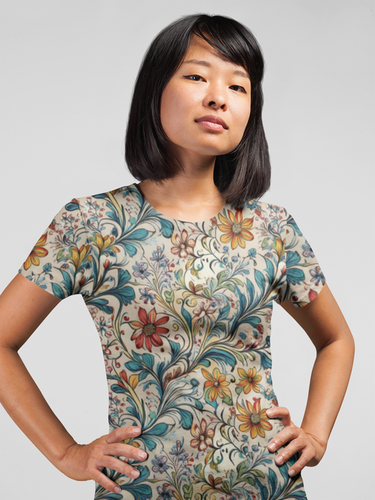 Unisex Floral Shirt, Floral Tee Shirt, Floral T-Shirt, T Shirt with Flowers 24