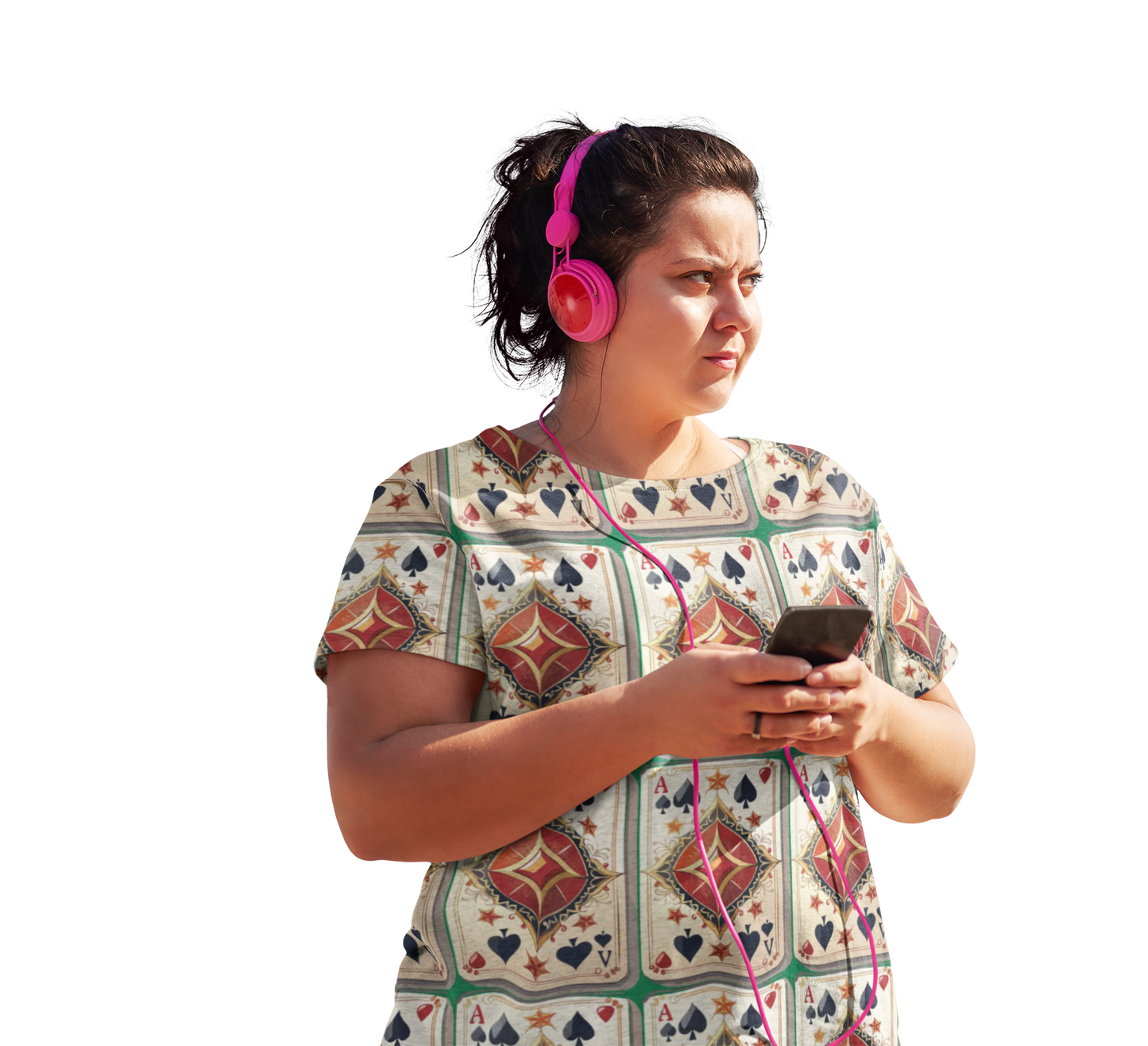 2-Ace Spades Graphic T-Shirt, Art Design Poly Shirt, All Over Print Graphic Tee, Playing Cards T-Shirt, Playing Cards Tees