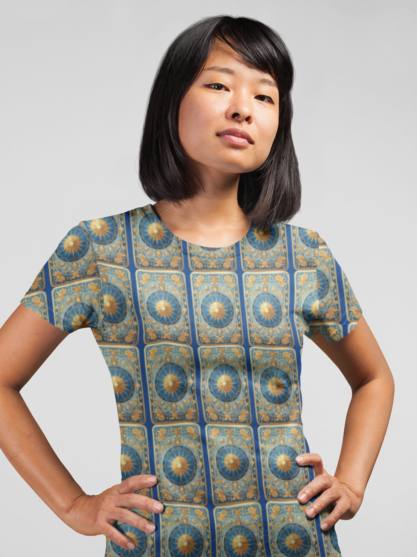 10-Card Deck Graphic T-Shirt, Art Design Poly Shirt, All Over Print Graphic Tee, Playing Cards T-Shirt, Playing Cards Tees