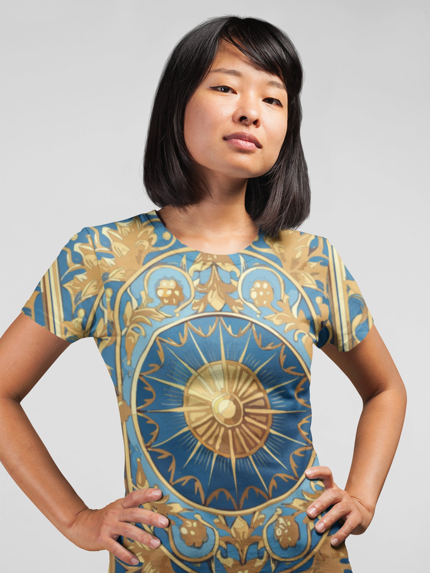 Unisex Poly T-Shirt with Abstract Graphic Design Print