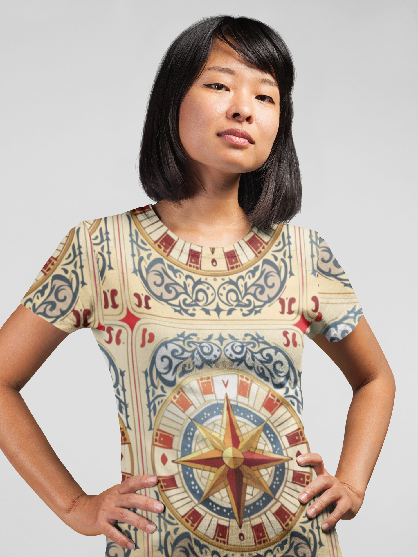 Unisex Poly T-Shirt with Abstract Graphic Design Print