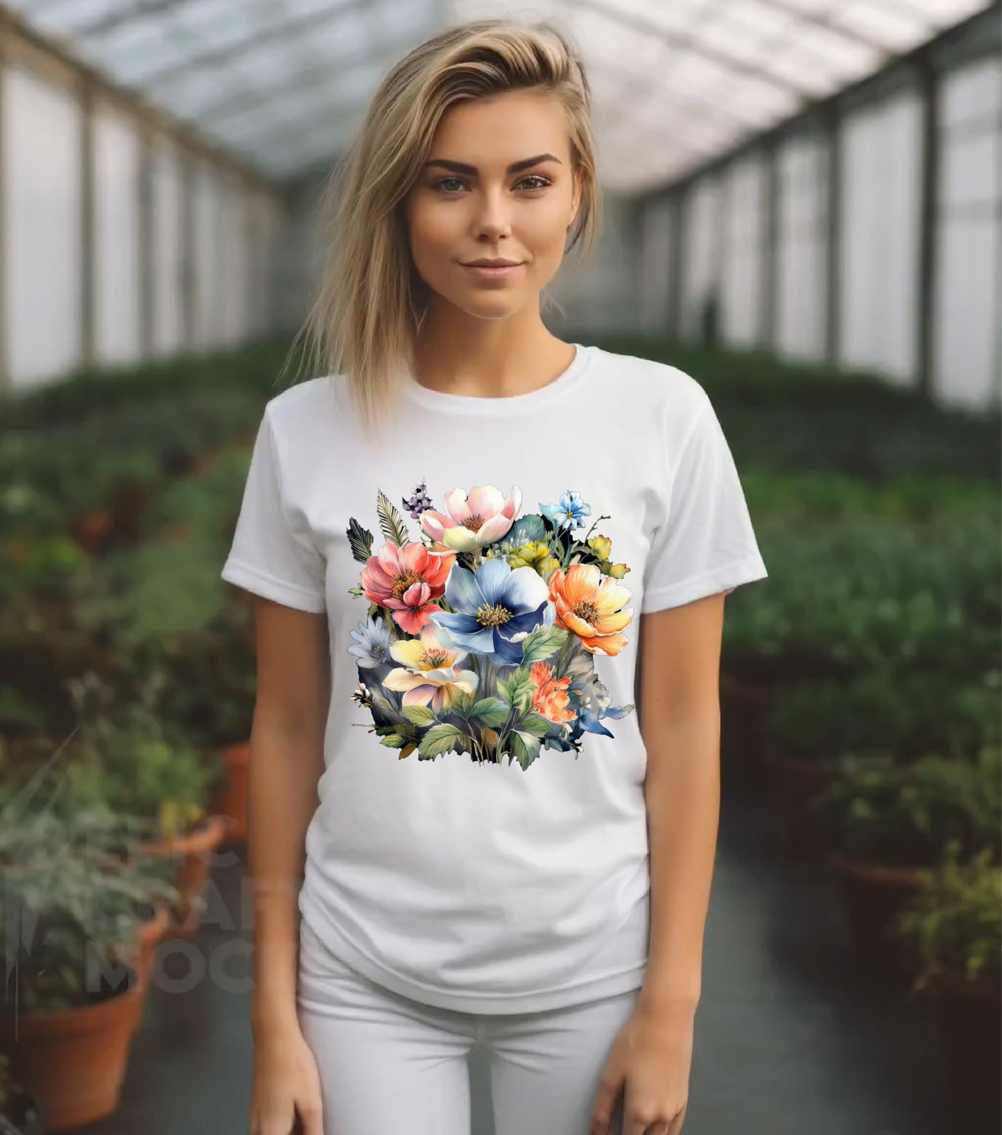Unisex Floral T Shirt With Vintage Flower Art Print Premium Cotton Tee Soft Breathable Everyday Wear