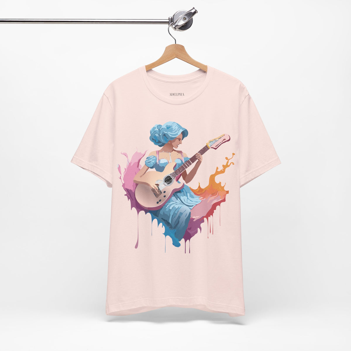 Music Graphic Unisex Cotton Bella+Canvas Tee with Art Design m135