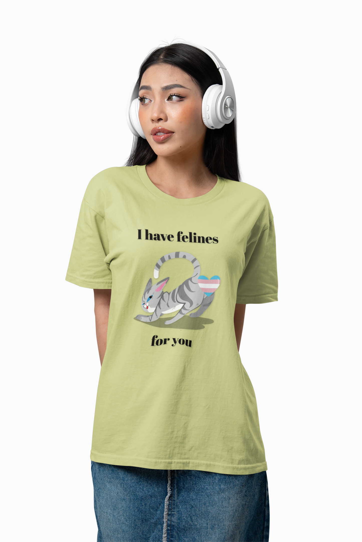 Cat Heart T-Shirt, T-Shirt with Love, Valentine Day Tees with Animals, Unisex Cotton Tee with Art Design 31