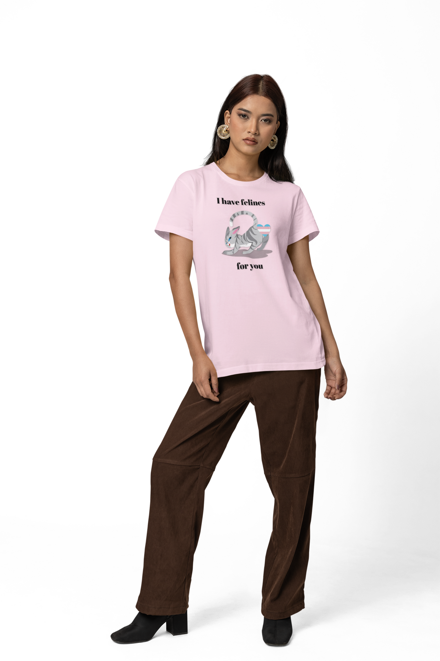 Cat Heart T-Shirt, T-Shirt with Love, Valentine Day Tees with Animals, Unisex Cotton Tee with Art Design 31