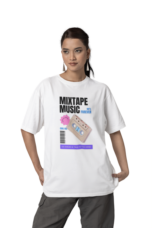 Mixtape Music Vintage Cassette T-Shirt Unisex Cotton Retro Audio Graphic Tee