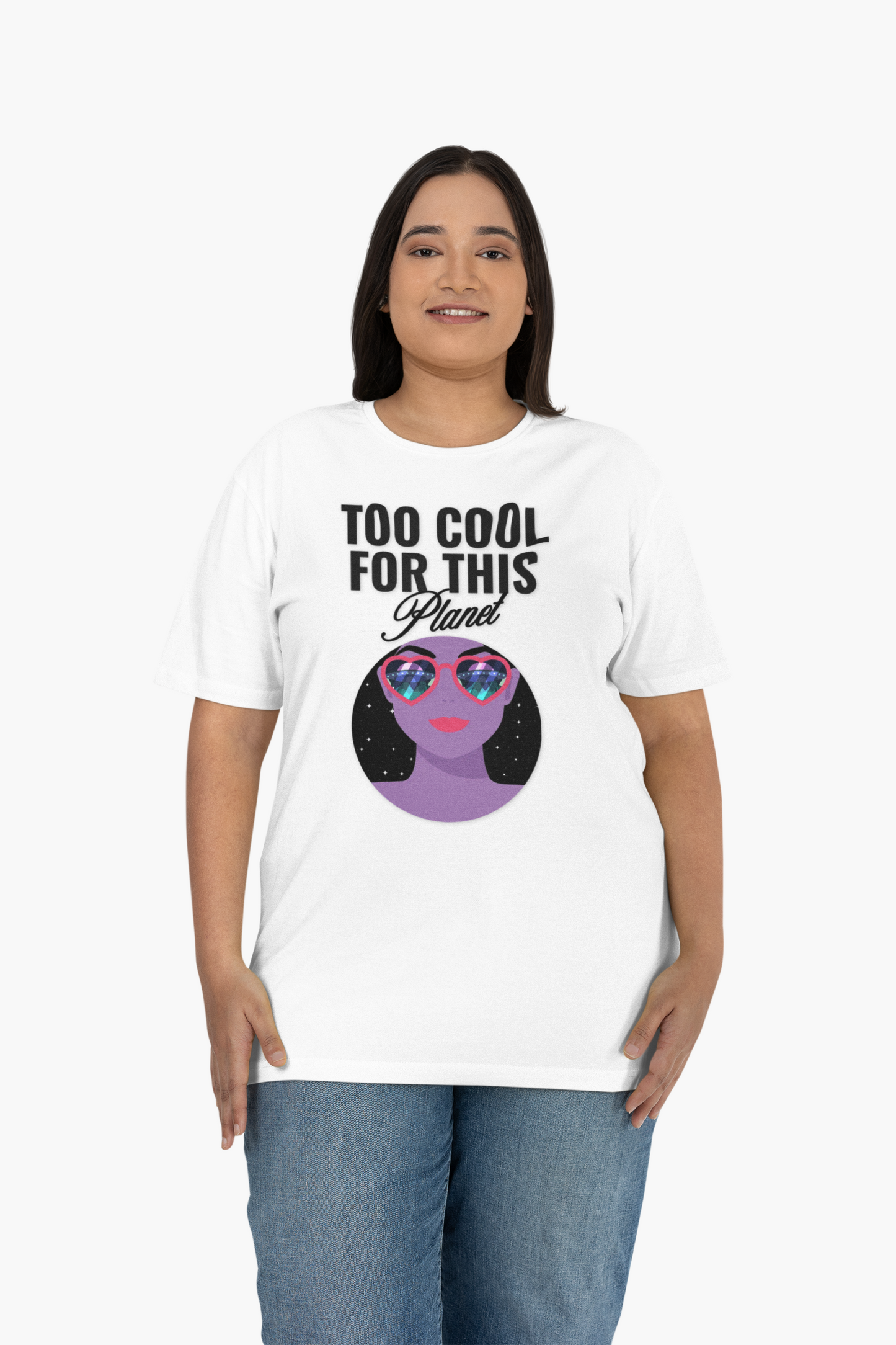 Too Cool For This Planet TShirt  Retro Alien Sunglasses Graphic Tee