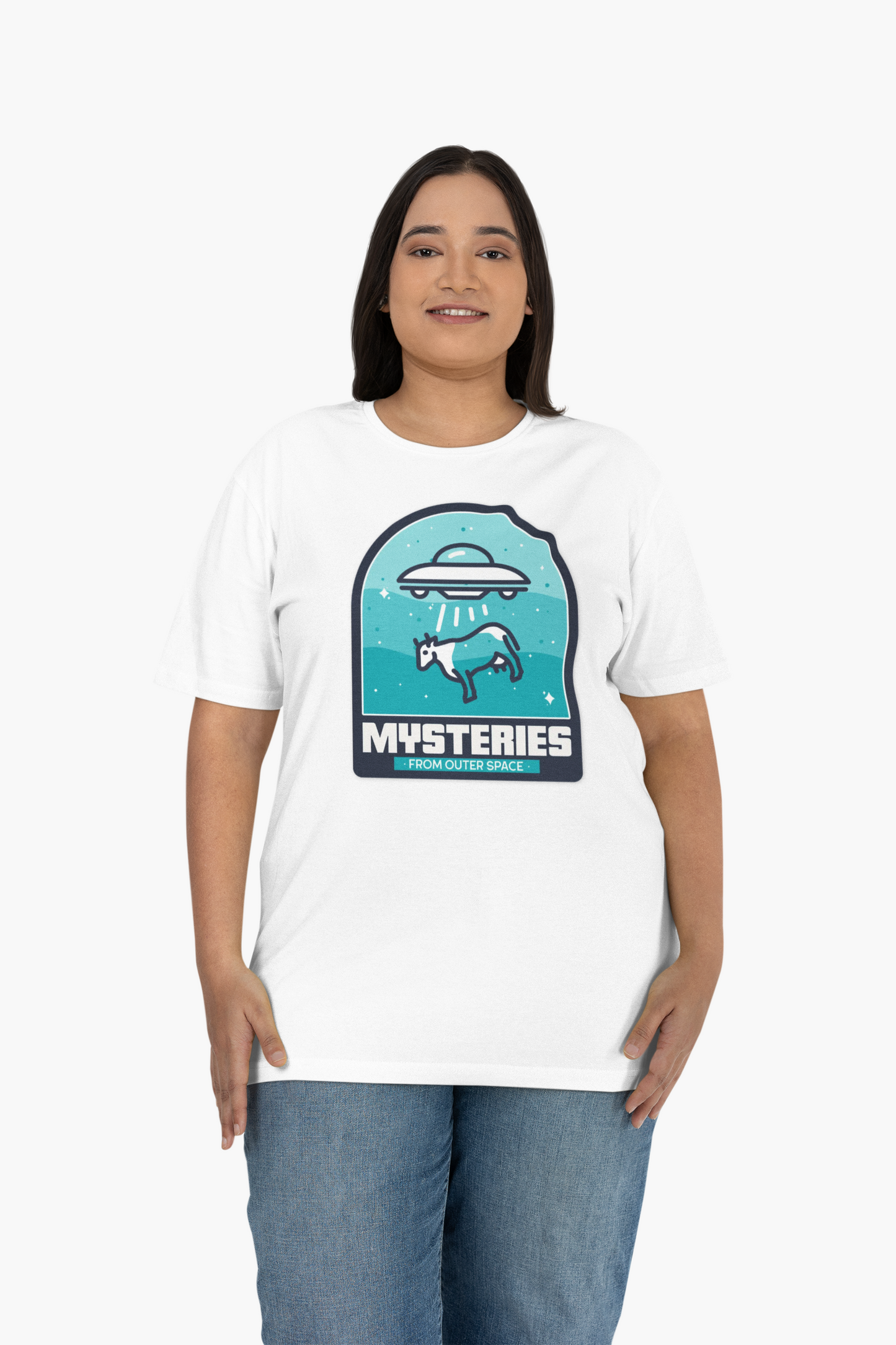 Mysteries UFO Abduction TShirt  Retro Alien Space Graphic Tee