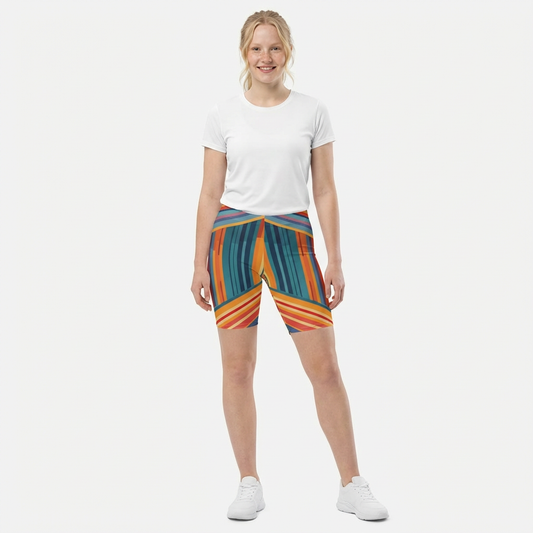 Abstract Biker Shorts