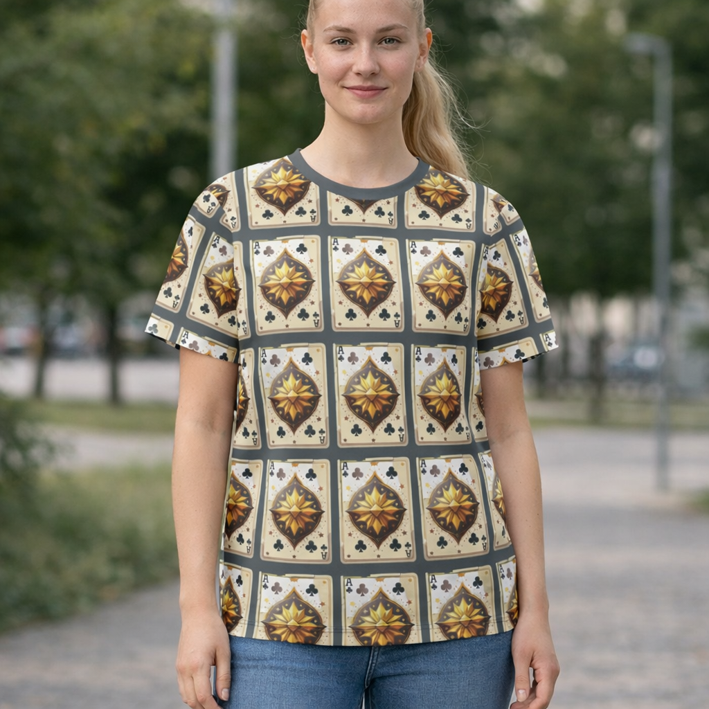 Unisex Poly T-Shirt with Abstract Graphic Design Print