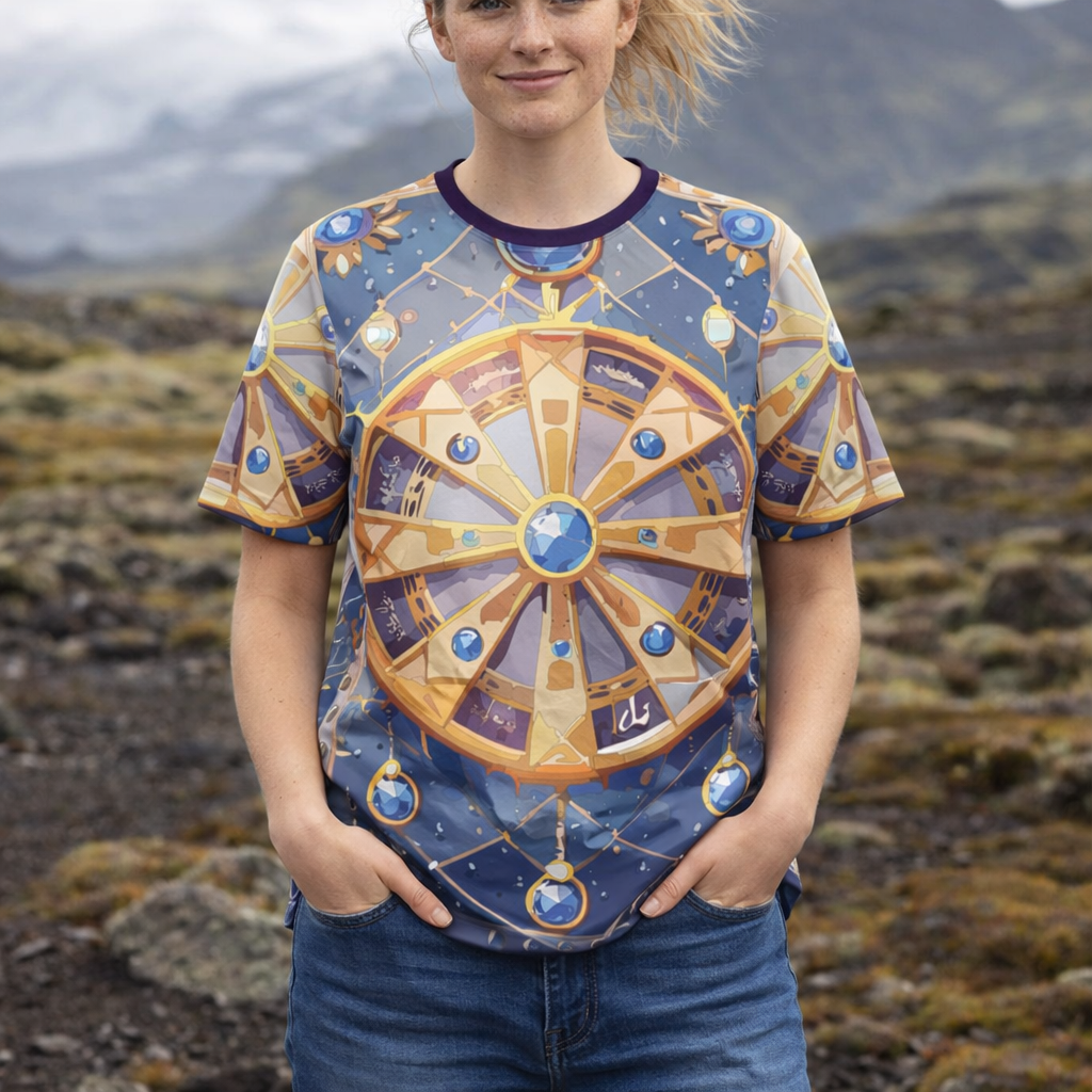 Unisex Poly T-Shirt with Abstract Graphic Design Print