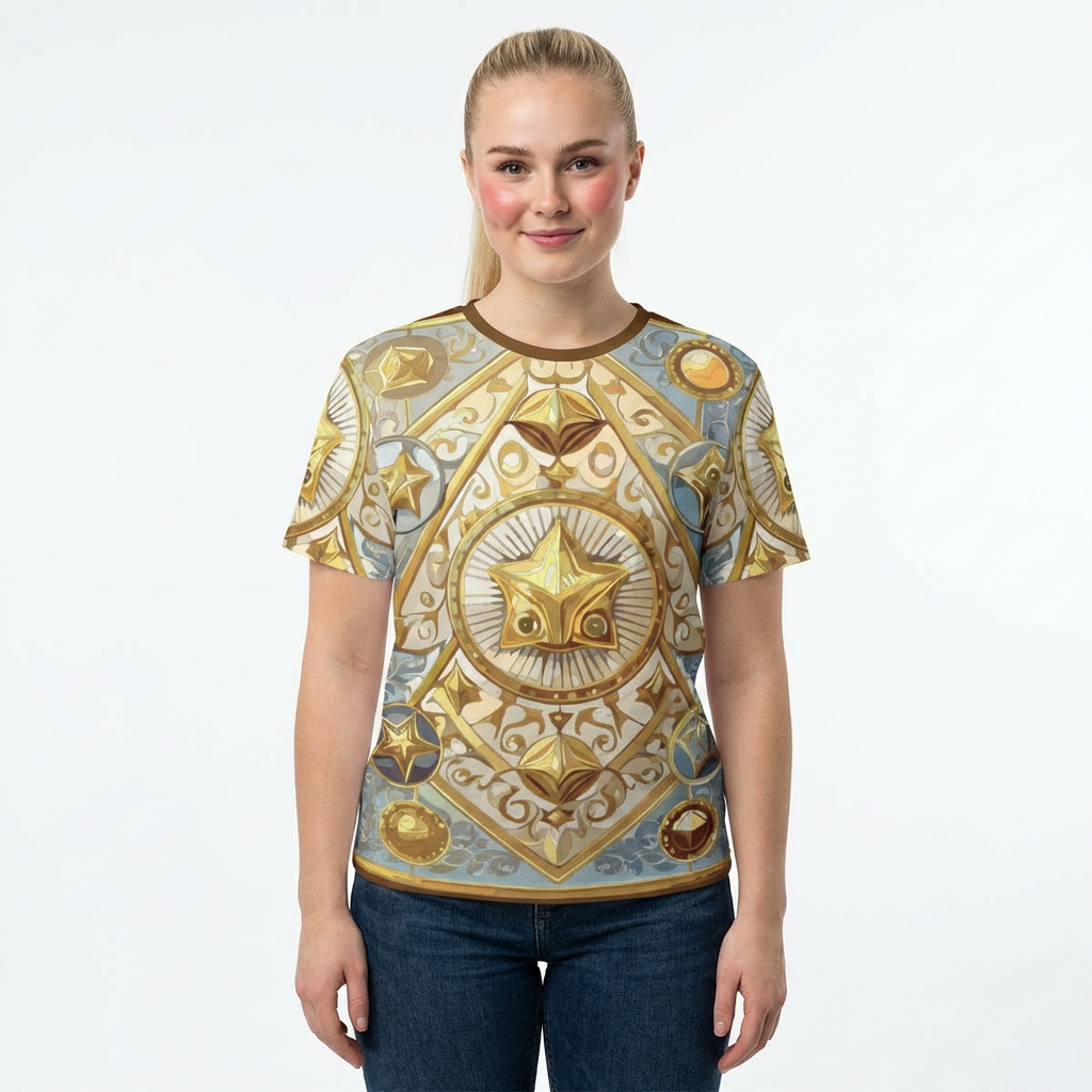 Unisex Poly T-Shirt with Abstract Graphic Design Print