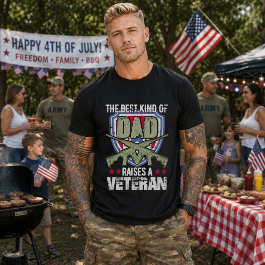 Army Veteran Patriotic Graphic Design Unisex Cotton T-Shirt v13