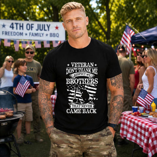 Army Veteran Patriotic Graphic Design Unisex Cotton T-Shirt v60