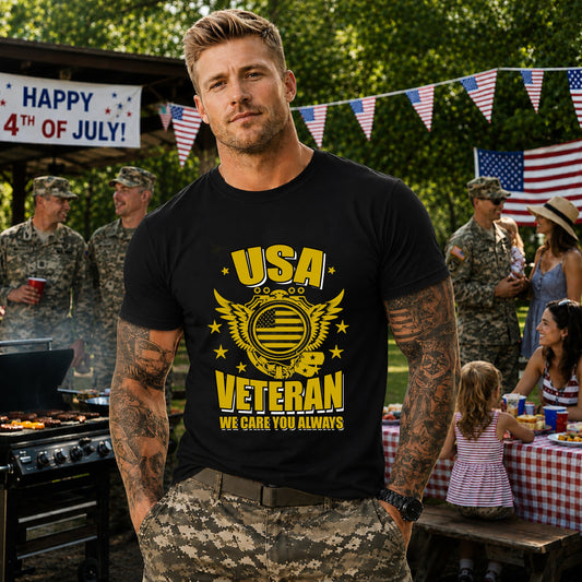 Army Veteran Patriotic Graphic Design Unisex Cotton T-Shirt v59