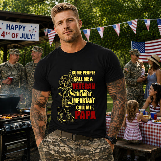 Army Veteran Patriotic Graphic Design Unisex Cotton T-Shirt v58