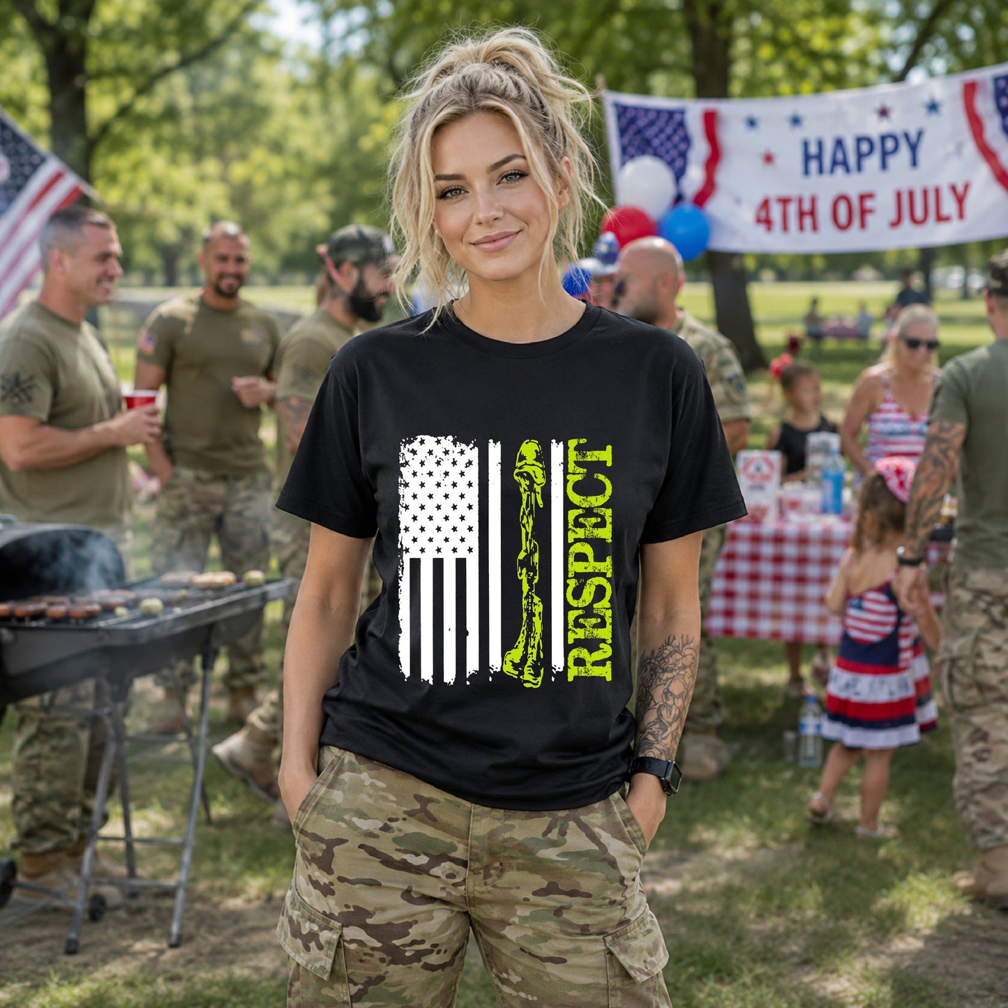 Army Veteran Patriotic Graphic Design Unisex Cotton T-Shirt v57