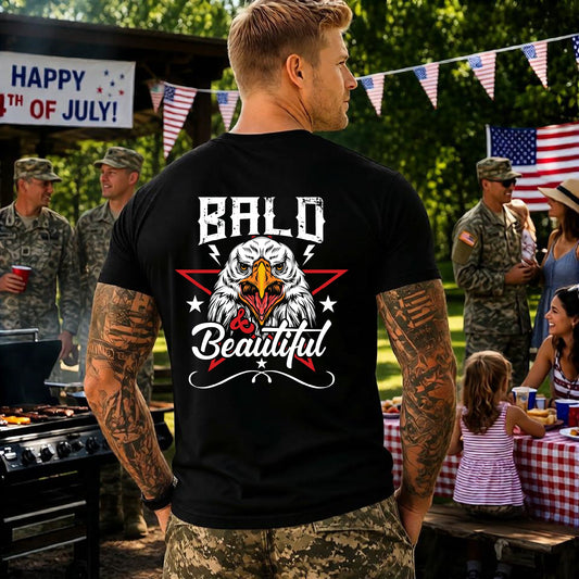 Bald Eagle Graphic Illustration Unisex Cotton Tee a3