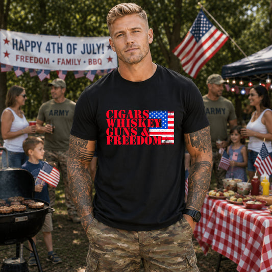 American Flag Graphic Unisex Cotton T-Shirt a2