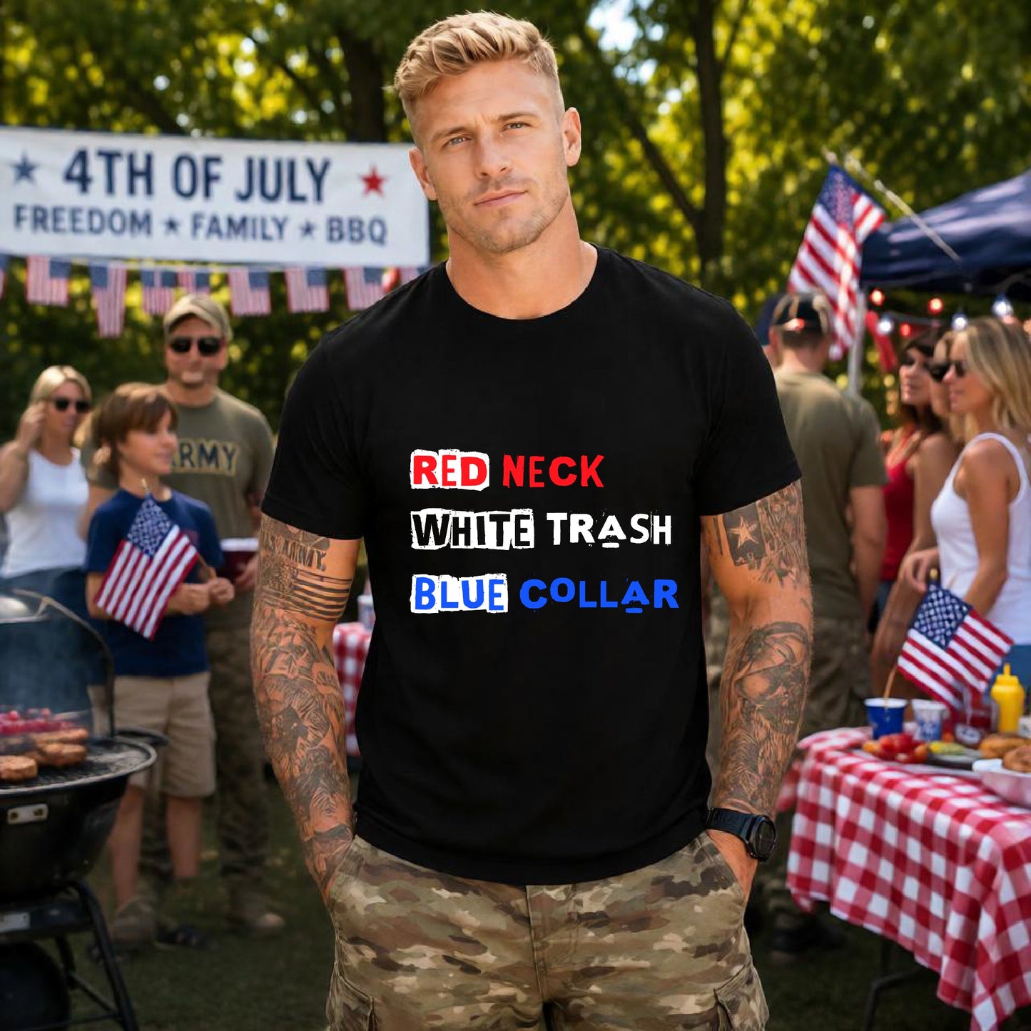 Patriotic Graphic Unisex Cotton T-Shirt a7