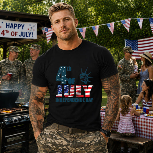 Independence Day Graphic Unisex Cotton T-Shirt 026