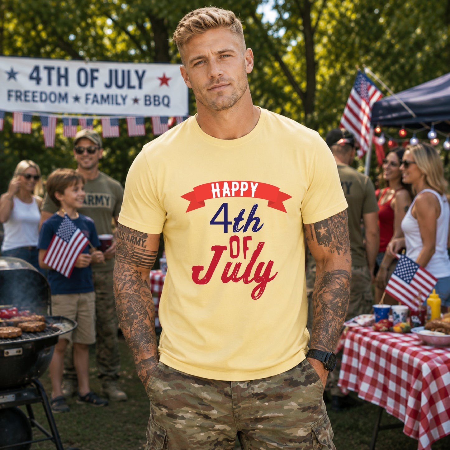 Independence Day Graphic Unisex Cotton T-Shirt 012